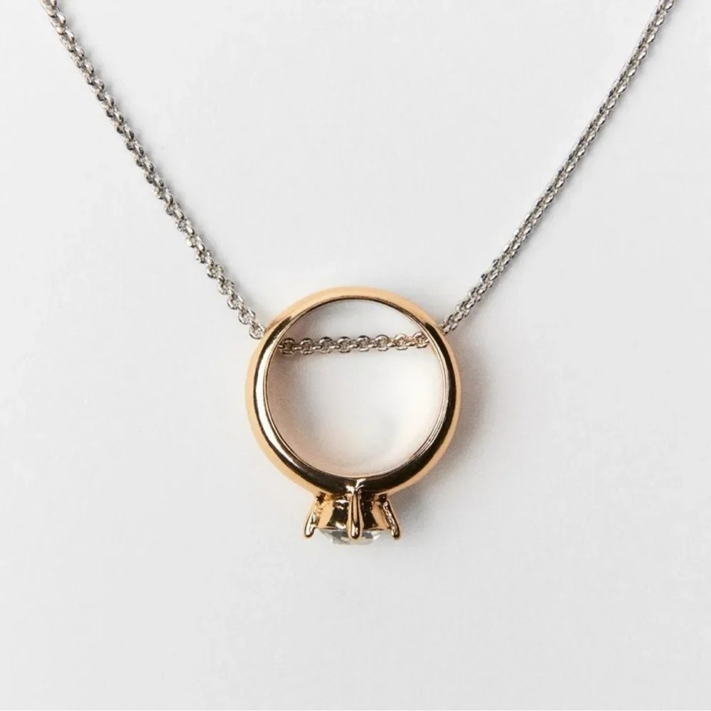 ZARA JEWEL WEDDING BAND NECKLACE - Picture 1 of 9